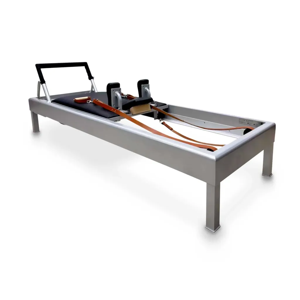 [Align__PAPCLASSICREFORMER] 86" Classical Pilates Reformer with Metal Pole & Sitting Box Black